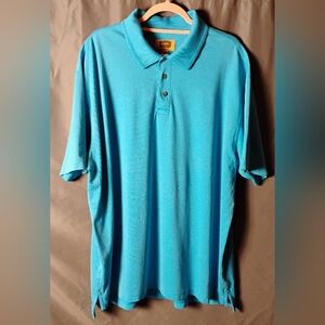 Mens The Foundry Supply Co. Blue Polo Shirt 2XL Quick-Dri‎ Casual Golf
